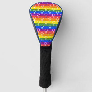 Female Symbol Rainbow Pattern Golf Head Cover