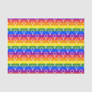 Female Symbol Rainbow Pattern Tissue Paper