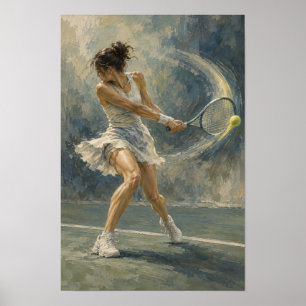 Female Tennis Player Backhand Wall Art – Dynamic T