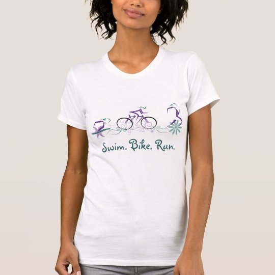 Female Triathlete-Swim. Bike. Run. T-Shirt