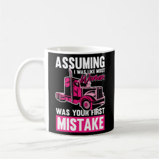 Female Truck Driver Trucker Lady - Truck Driver - Coffee Mug