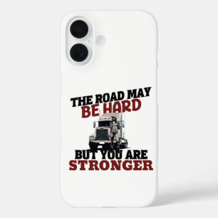 Female Trucker Strong Road Resilient Journey Pride iPhone 16 Case