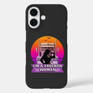 Female Trucker Woman Strength Power Road Pride iPhone 16 Case