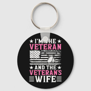 Female Veteran And Veterans Wife Women Veteran Mom Keychain