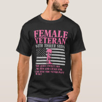 Female Veteran with Three Sides Women Veteran Moth