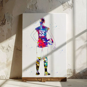 Female Volleyball Player Canvas Print