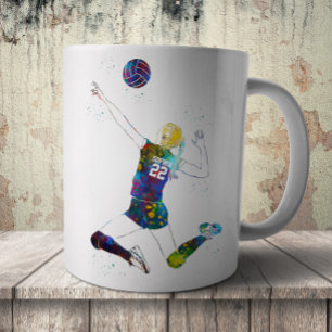 Female Volleyball Player Coffee Mug