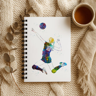 Female Volleyball Player Notebook