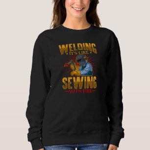 Female Welder Funny Funny Welding Mechanic Forge M Sweatshirt