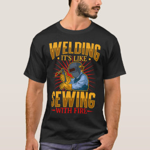 Female Welder   Welding Mechanic Forge Metalwork   T-Shirt