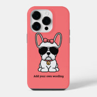 Female White French Bulldog Case-Mate iPhone Case