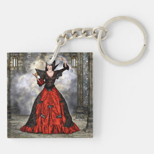 Female Wizard Keychain