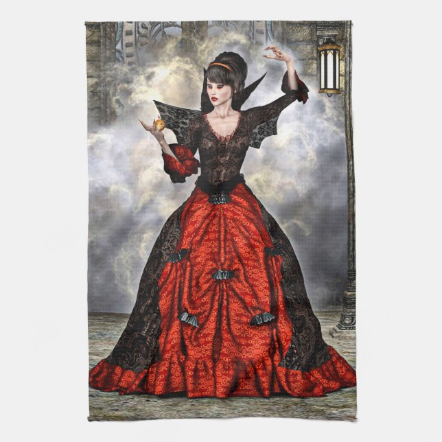 Female Wizard Kitchen Towel (Vertical)