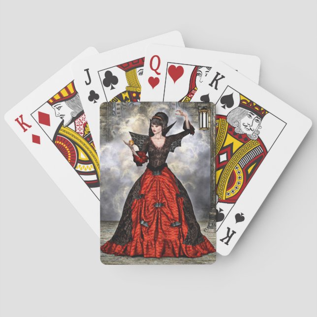 Female Wizard Playing Cards (Back)