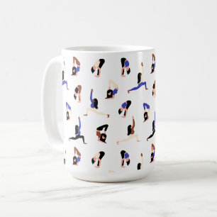 Female yoga poses coffee mug