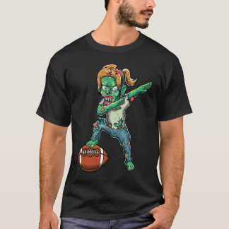 Female Zombie Girls Football Halloween Football Te T-Shirt