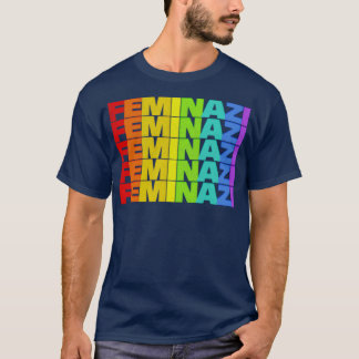Feminazi Strong Woman Typography Design T-Shirt