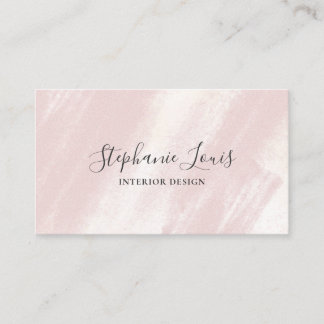 Feminine Abstract Blush Pink Beauty Boho QR Code Calling Card