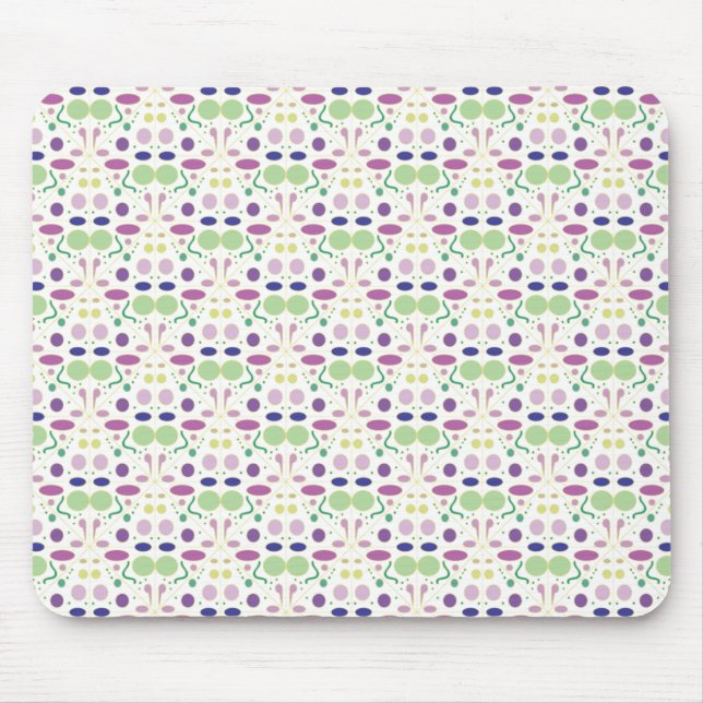 Feminine and Pretty Polka Dot Pattern Mouse Pad (Front)