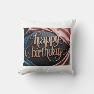 Feminine birthday luxurious elegant extravagant throw pillow