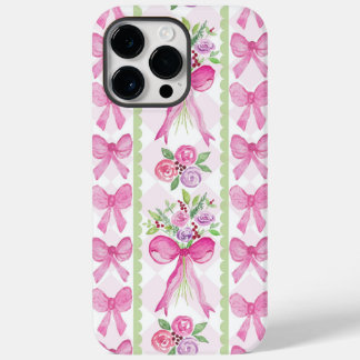 Feminine bow floral watercolour design Case-Mate iPhone 14 pro max case