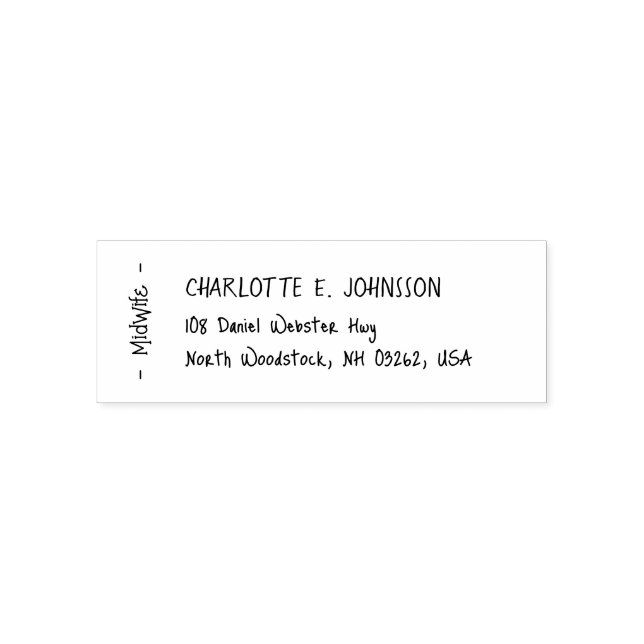 Feminine Business Return Address Handwriting Self-inking Stamp (Design)