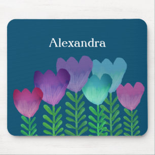 Feminine Colourful Floral Custom  Mouse Pad
