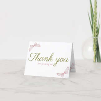 Feminine Coquette Vintage Floral Birthday Party Thank You Card