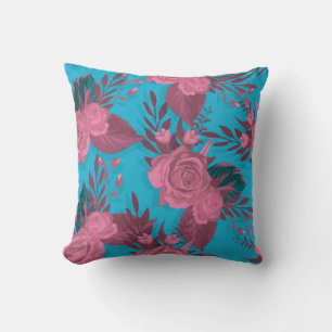 Feminine Floral Throw Pillow