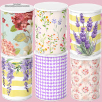 Feminine florish artwork blue pink Decoupage