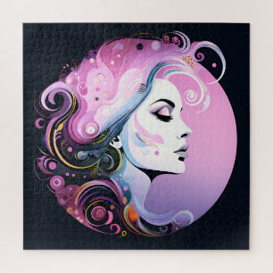 "Feminine Flourish" Women's Beauty Jigsaw Puzzle