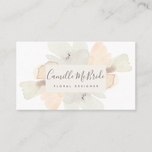Feminine Hand Painted Watercolor Floral Pattern Bu Business Card