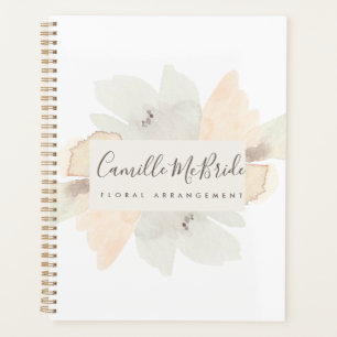 Feminine Hand Painted Watercolor Floral Pattern Planner