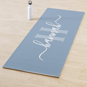 Feminine Large Monogram Script Yoga Mat