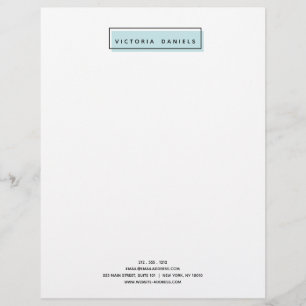 Feminine Logo   Blue   Minimal professional Letterhead