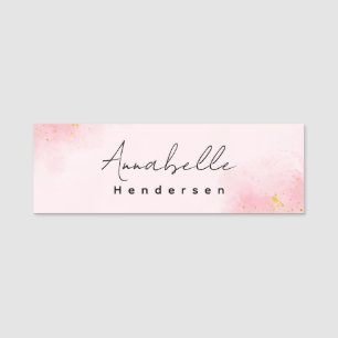 Feminine Minimal Name Tag