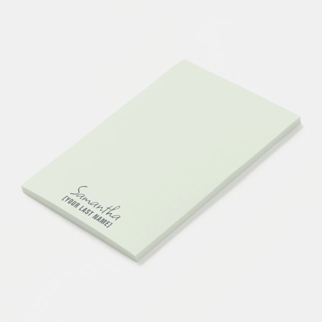 Feminine Minimalist Notepad | Dusty Sage (Angled)
