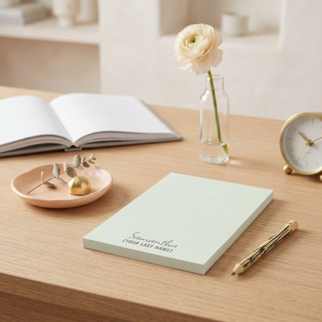 Feminine Minimalist Notepad | Dusty Sage (Feminine Minimalist Notepad | Dusty Sage)