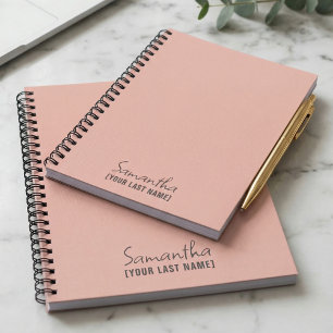 Feminine Minimalist   Rose Beige Notebook
