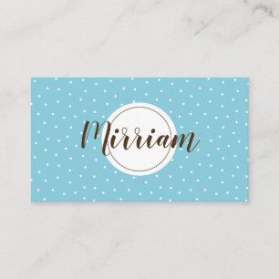 Feminine modern professional blue and brown business card
