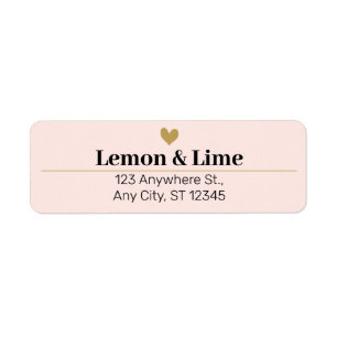 Feminine moderne Blush Pink Business Retour Adress
