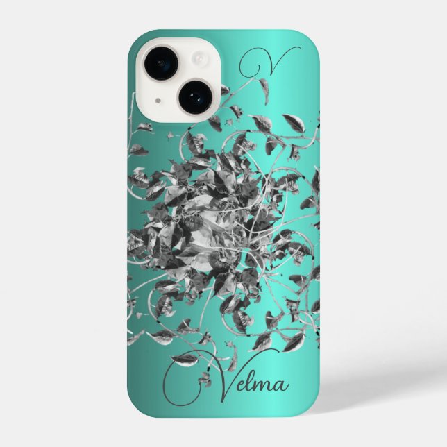 Feminine Monogram Elegant Script Vines Samsung & iPhone Case (Back)
