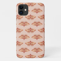 Feminine Nature Pattern – Coral Moth Design