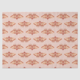 Feminine Nature Pattern – Coral Moth Design Tissue Paper