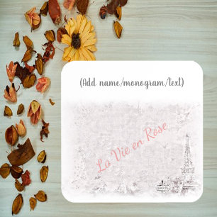Feminine Paris La Vie En Rose Coaster