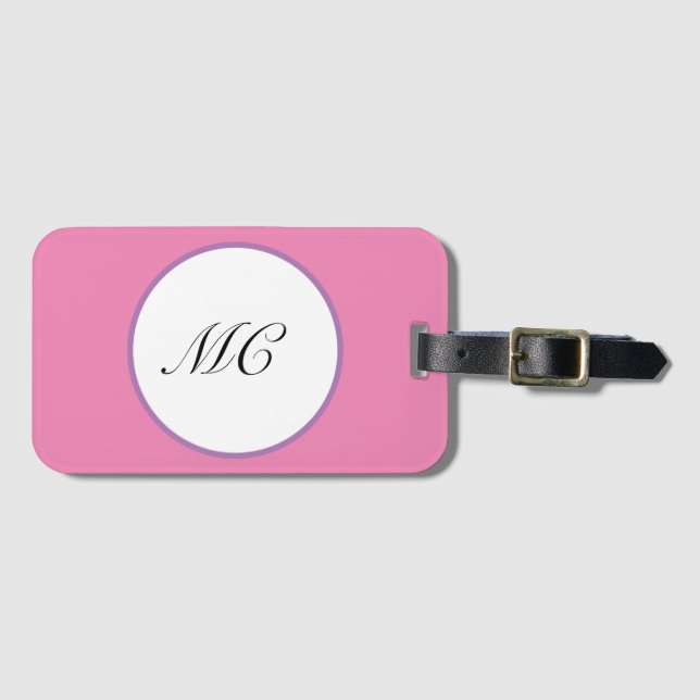 Feminine Personalized Luggage Tag (Front Horizontal)