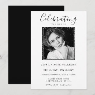 Feminine Photo "Celebrating The Life Of"  Invitation