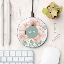 Feminine Pink and Beige Poppies Watercolor Floral