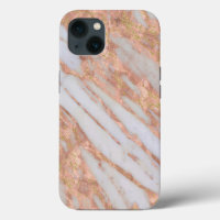 Feminine Pink and White Striated Marble Pattern