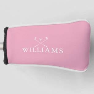Feminine Pink Custom Name Golf Clubs Golf Head Cover